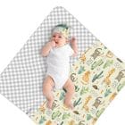 baby blanket and hat combination for infants