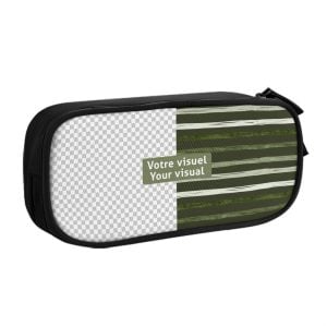 Horizontal Oxford Large Capacity Double Layer Pencil Case