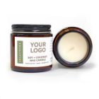 natural wax candle with eucalyptus fragrance