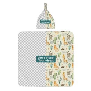 Baby Swaddle Blanket amp Beanie Hat Set