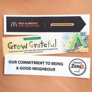 Single-Sided Plantable Bookmarks