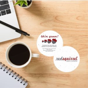 Single-Sided Medium Seed Paper Circle Coasters