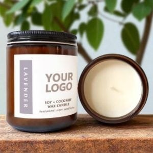 8 oz Hand-Poured Lavender Candles