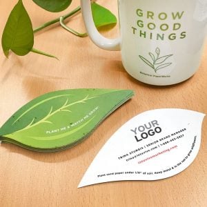 Leaf Shape Seed Paper Business Cards