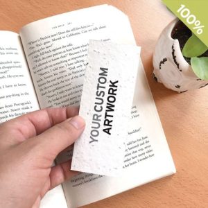 Single-Sided Small Seed Paper Bookmarks