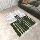 60 x 96 area rug with tassels