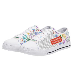 Women's Low Top Canvas Shoes - Customized Tongue