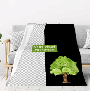 Thick Flannel Throw Blanket 30 x 40 in