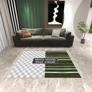 Area Rug with Tassels 60 x 96 in
