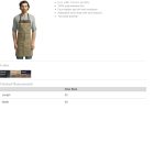 chic bib apron design with faux leather trim