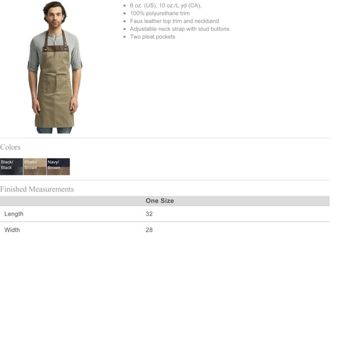 chic-bib-apron-design-with-faux-leather-trim chic bib apron design with faux leather trim