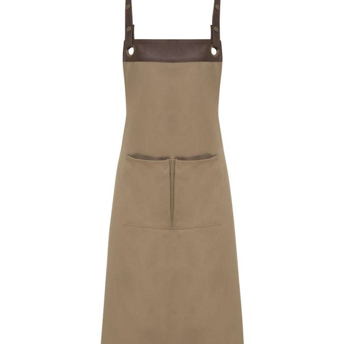 bib-apron-featuring-a-pocket-and-faux-leather-accents bib apron featuring a pocket and faux leather accents