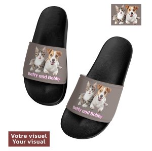 Men's PVC black or white house sandals