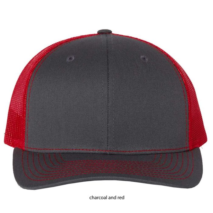 Richardson 112 charcoal and red