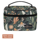All-Over Print Leather Cosmetic Bag