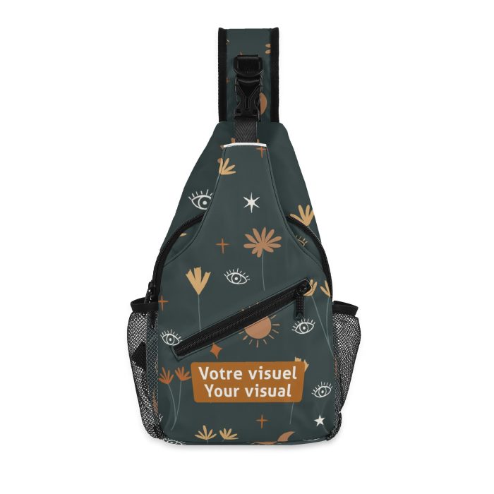 All-Over-Print Chest Crossbody Bag with Adjustable Strap