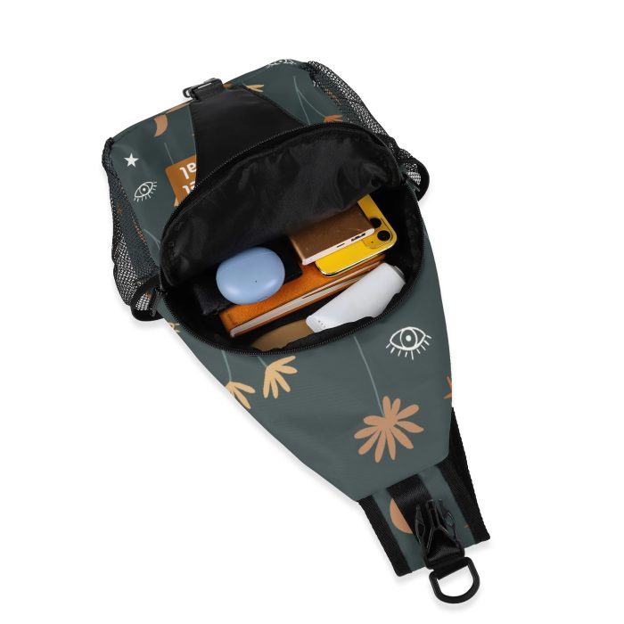 unique print chest crossbody bag
