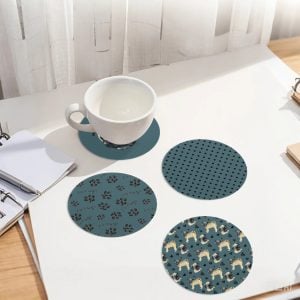 personalized round ceramic coasters