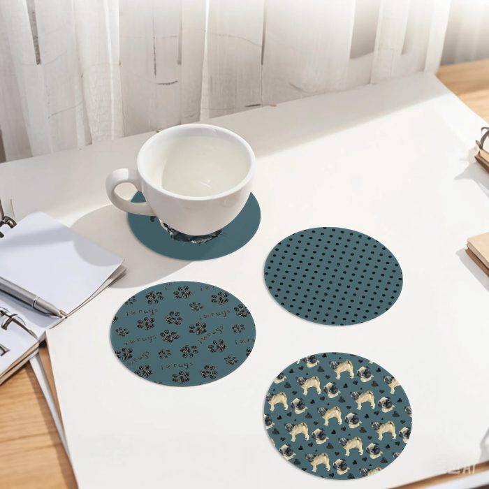 personalized round ceramic coasters