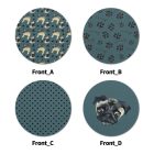 unique round ceramic coasters set