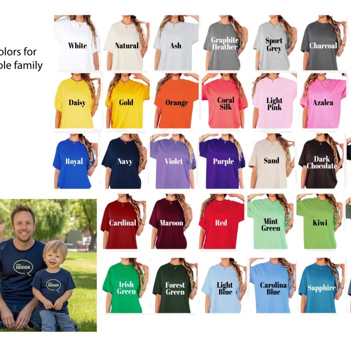 Charte de couleurs Gildan5000B