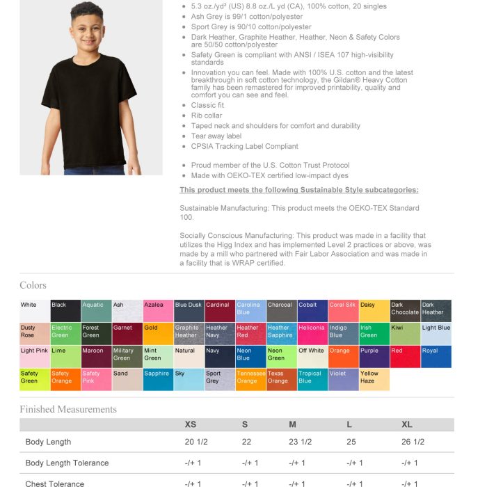 Gildan 5000B specs