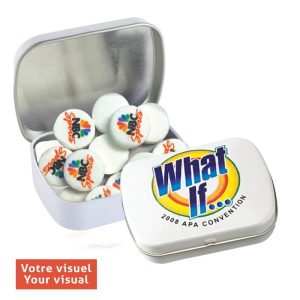 Domed Tin - Imprinted Round Mints