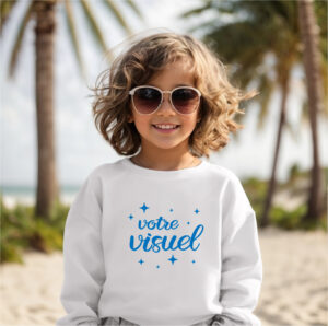 Youth Heavy Blend Sweatshirt 10 colors - Gildan 18000B - White