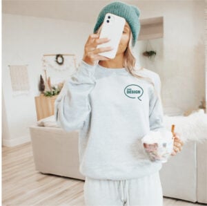 Crewneck Sweatshirt 24 Colors Gildan 18000 - Women-Ash