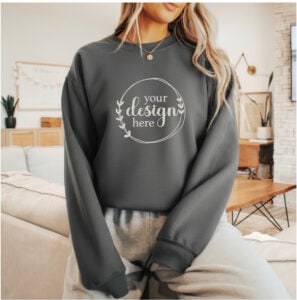 Crewneck Sweatshirt 24 Colors Gildan 18000 - Woman-grey