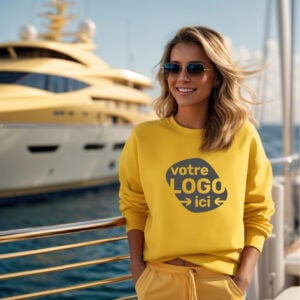 Crewneck Sweatshirt 24 Colors Gildan 18000 - Woman-Yellow